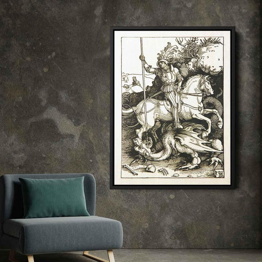 St. George and the Dragon (1504) by Albrecht Durer - Canvas Artwork