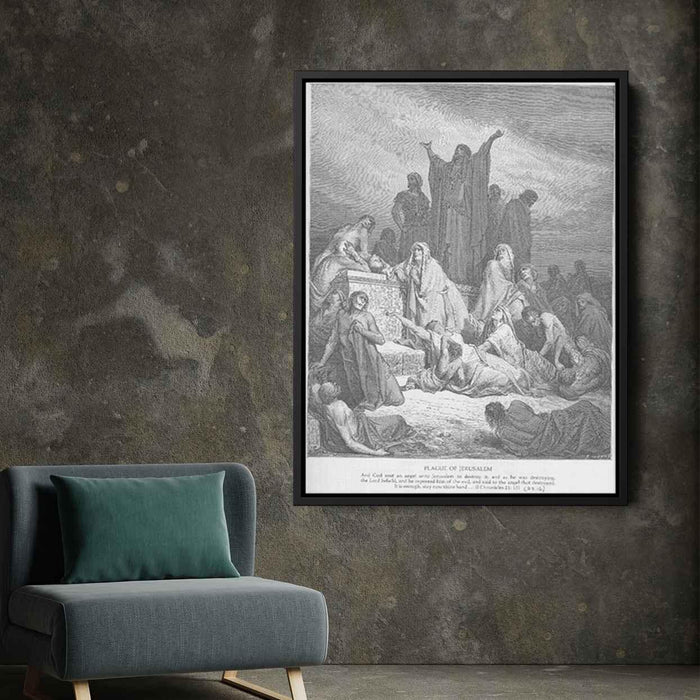 The Plague of Jerusalem by Gustave Dore - Canvas Artwork