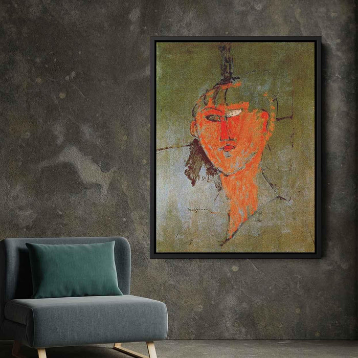 The Red Head (1915) by Amedeo Modigliani - Canvas Artwork