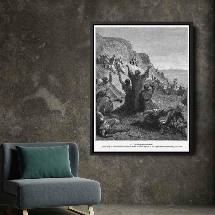 The Siege of Ptolemais by Gustave Dore - Canvas Artwork