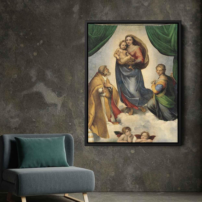 The Sistine Madonna (1513) by Raphael - Canvas Artwork