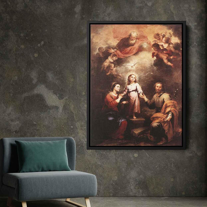 The Two Trinities (1682) by Bartolome Esteban Murillo - Canvas Artwork