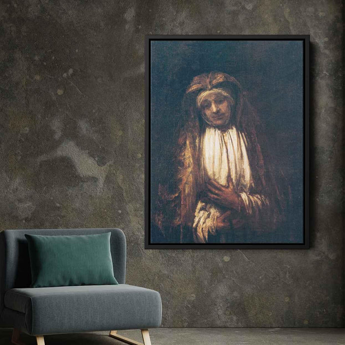 The Virgin of Sorrow (1661) by Rembrandt - Canvas Artwork