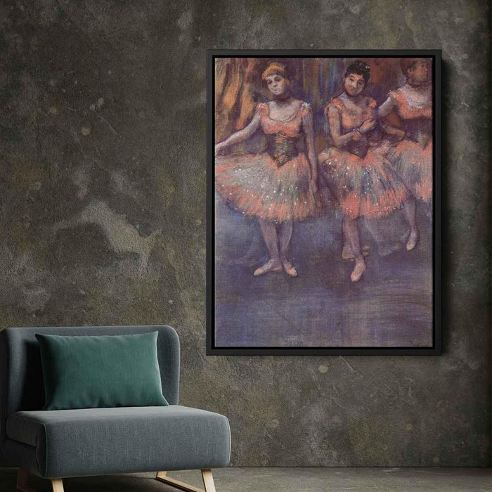 Three Dancers before Exercise (1880) by Edgar Degas - Canvas Artwork