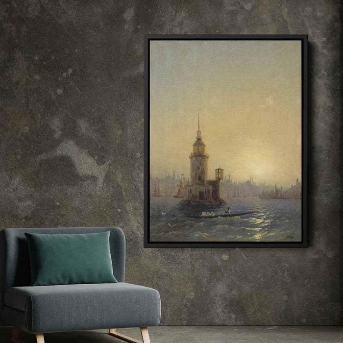 View of Leandrovsk tower in Constantinople (1848) by Ivan Aivazovsky - Canvas Artwork