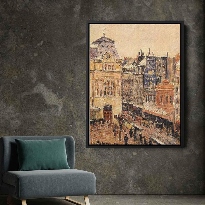 View of Paris, Rue d'Amsterdam by Camille Pissarro - Canvas Artwork