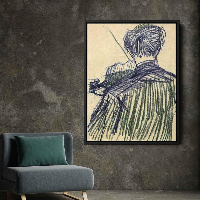 Violinist Seen from the Back (1887) by Vincent van Gogh - Canvas Artwork