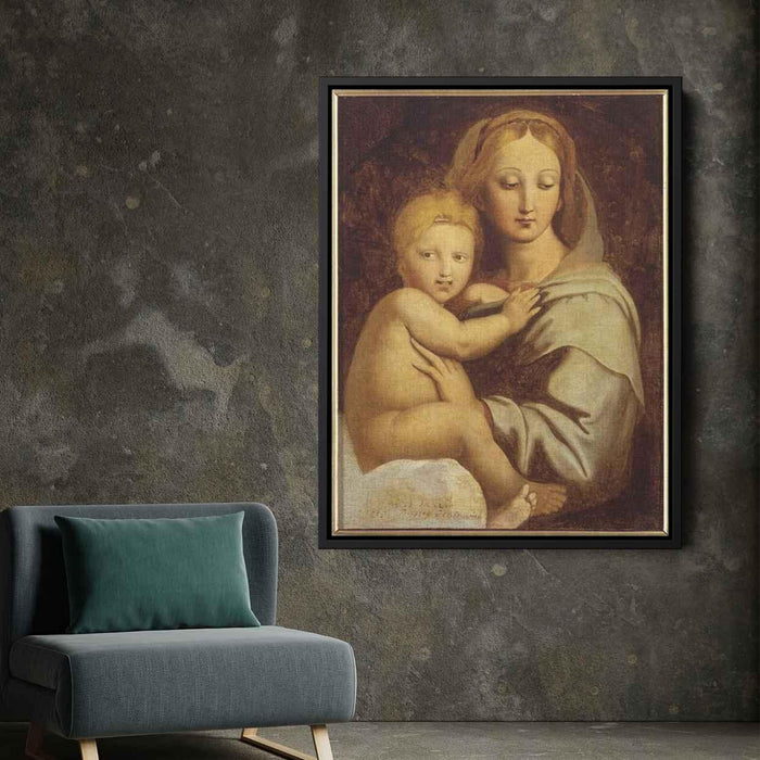 Virgin and Child with candelabra by Jean Auguste Dominique Ingres - Canvas Artwork