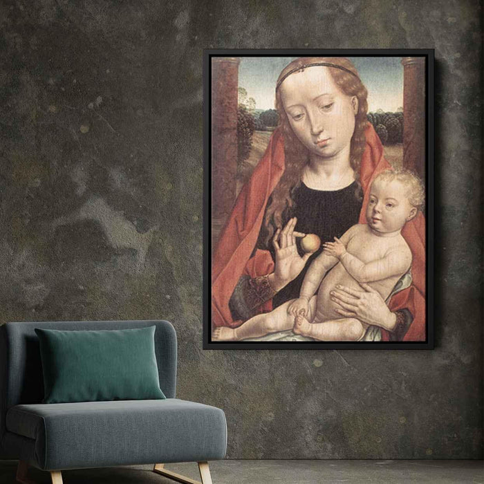 Virgin with the Child Reaching for his Toe (1490) by Hans Memling - Canvas Artwork