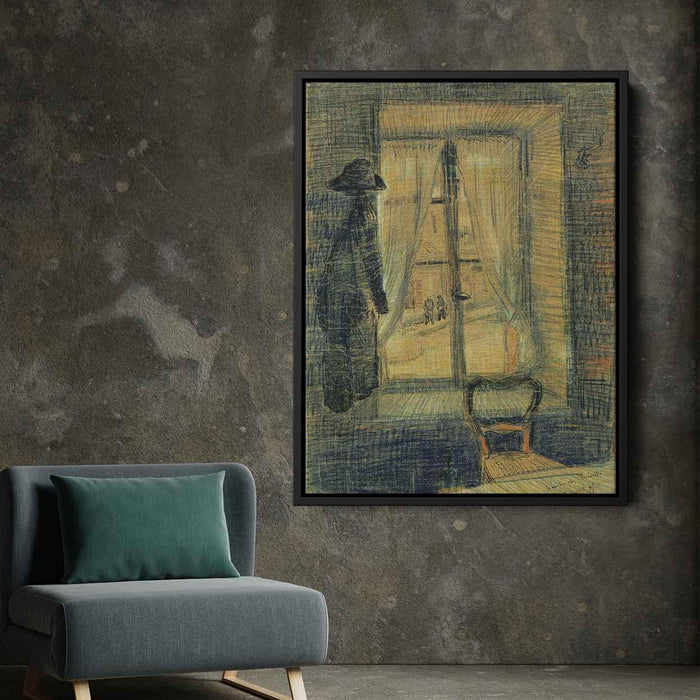 Window in the Bataille Restaurant (1887) by Vincent van Gogh - Canvas Artwork