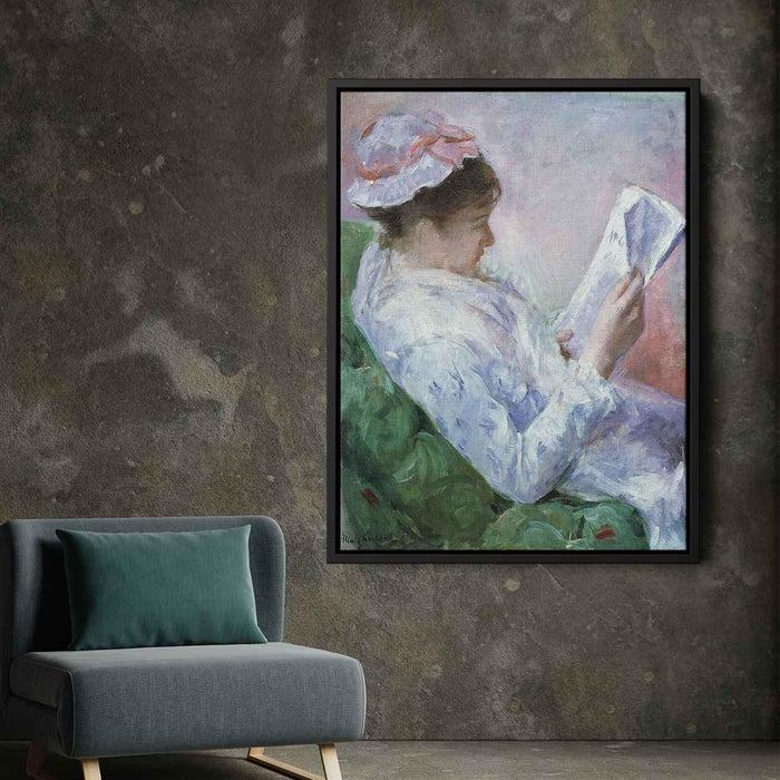 Woman Reading (1879) by Mary Cassatt - Canvas Artwork