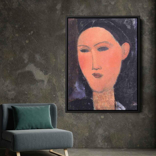 Woman's Head (1915) by Amedeo Modigliani - Canvas Artwork