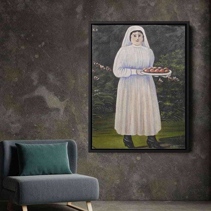 Woman with Easter Eggs by Niko Pirosmani - Canvas Artwork