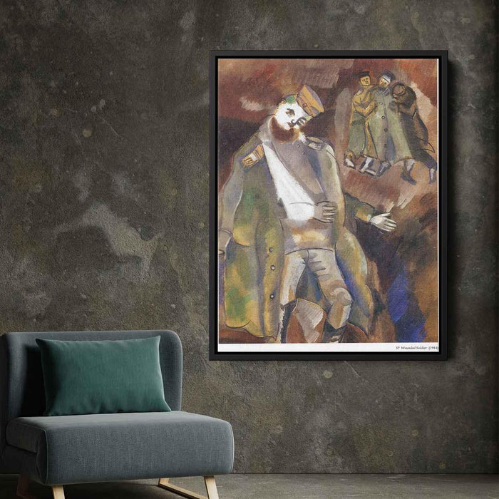 Wounded Soldier (1914) by Marc Chagall - Canvas Artwork