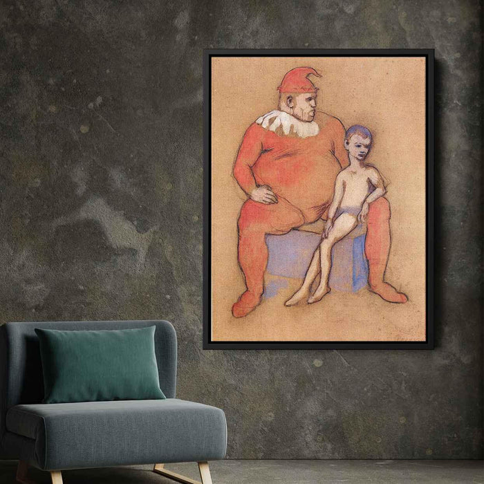 Young acrobat and clown (1905) by Pablo Picasso - Canvas Artwork