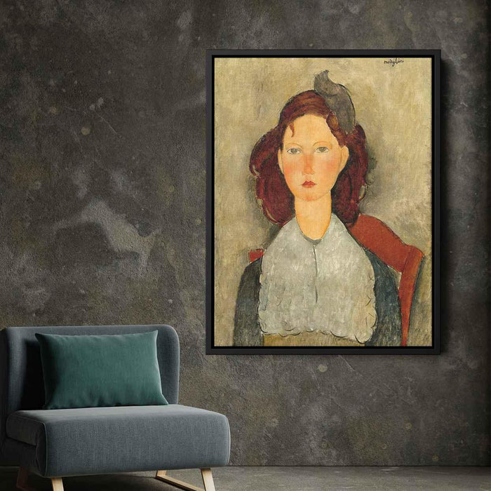 Young Girl Seated (1918) by Amedeo Modigliani - Canvas Artwork