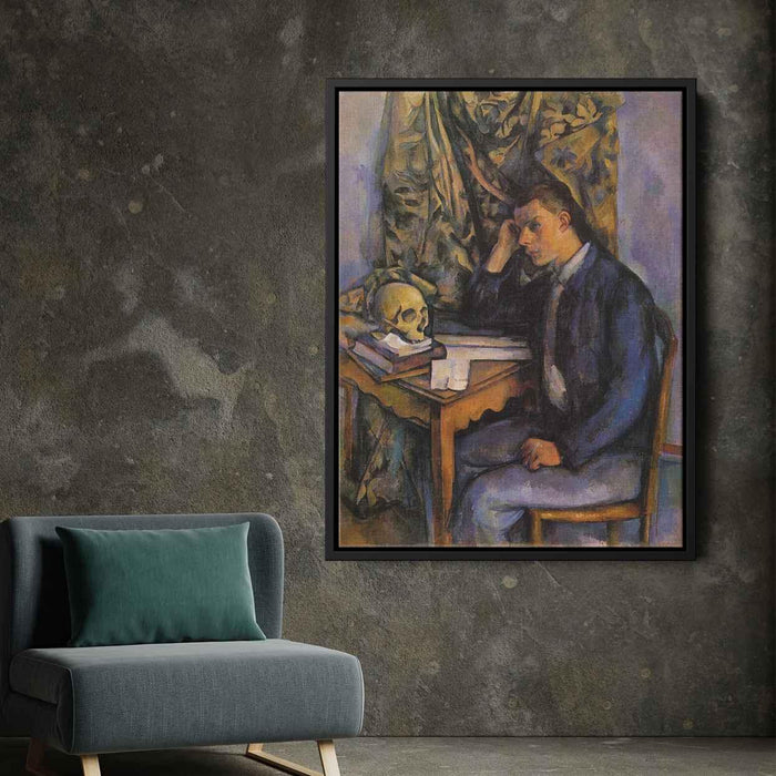 Young Man and Skull (1898) by Paul Cezanne - Canvas Artwork