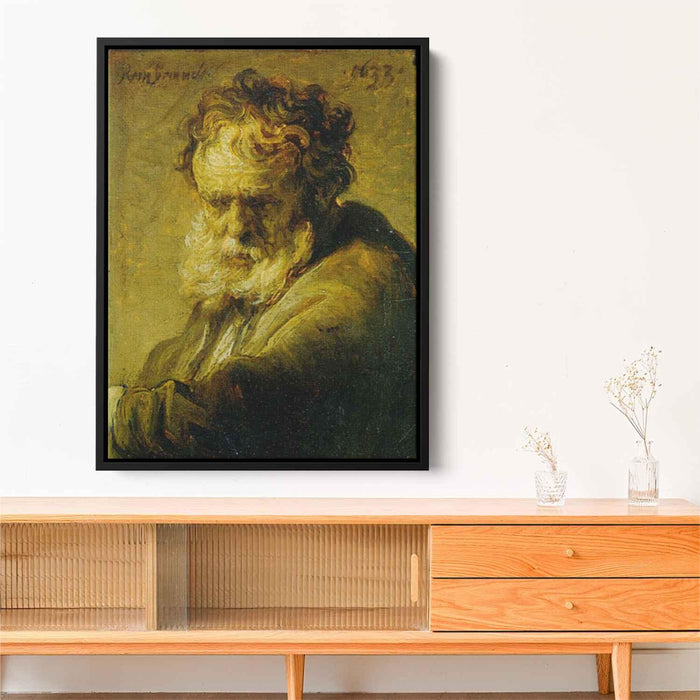 A Bust of an Old Man (1633) by Rembrandt - Canvas Artwork