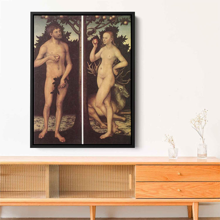 Adam and Eve (1525) by Lucas Cranach the Elder - Canvas Artwork