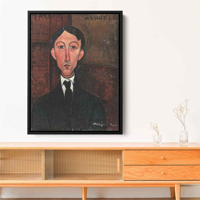 Bust of Manuel Humbert (1916) by Amedeo Modigliani - Canvas Artwork