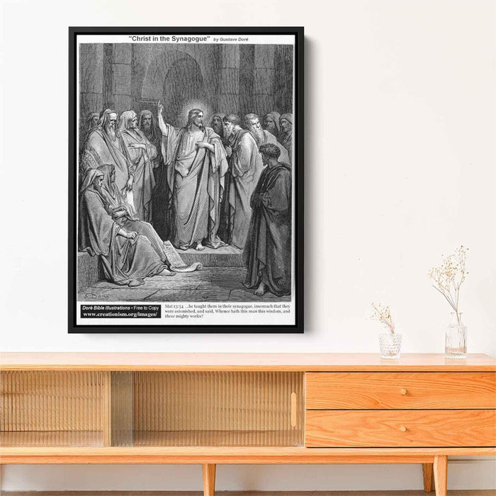 ChristIn The Synagogue by Gustave Dore - Canvas Artwork