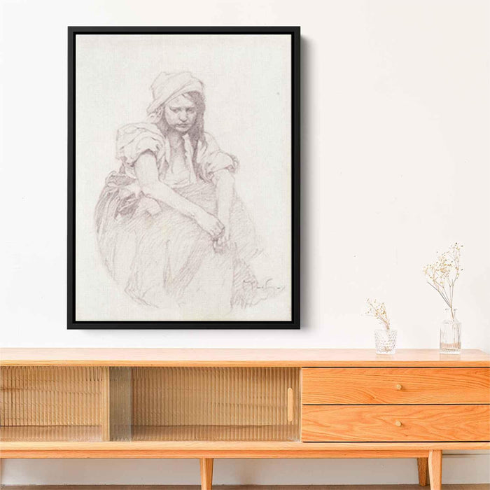 Contemplation by Alphonse Mucha - Canvas Artwork
