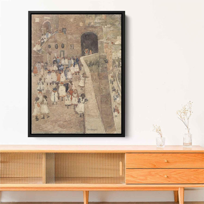 Courtyard Scene, Siena by Maurice Prendergast - Canvas Artwork