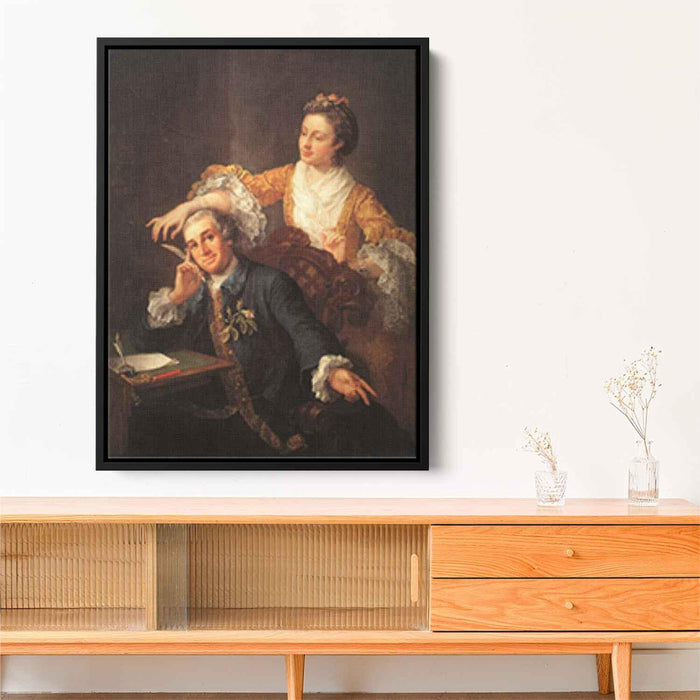 David Garrick and his Wife (1757) by William Hogarth - Canvas Artwork