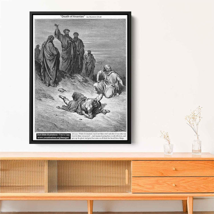 Death Of Ananias by Gustave Dore - Canvas Artwork