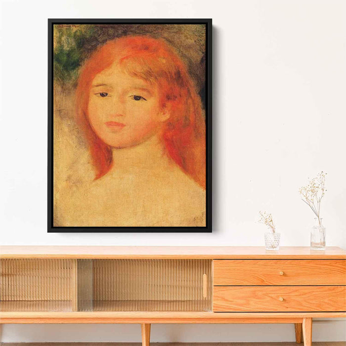 Girl with Auburn Hair (1882) by Pierre-Auguste Renoir - Canvas Artwork