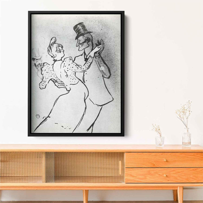 La Goulue and Valentin, Waltz by Henri de Toulouse-Lautrec - Canvas Artwork