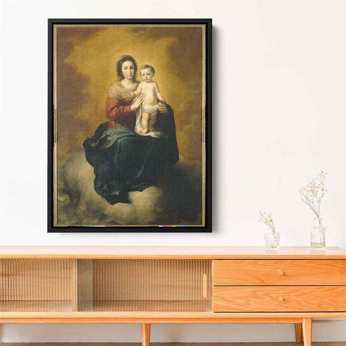 Madonna in the Clouds (1660) by Bartolome Esteban Murillo - Canvas Artwork