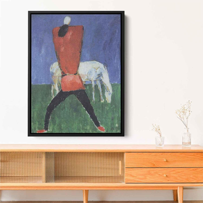 Man with horse (1932) by Kazimir Malevich - Canvas Artwork