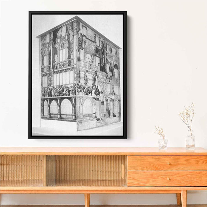 Model of the dance house in Basel by Hans Holbein the Younger - Canvas Artwork