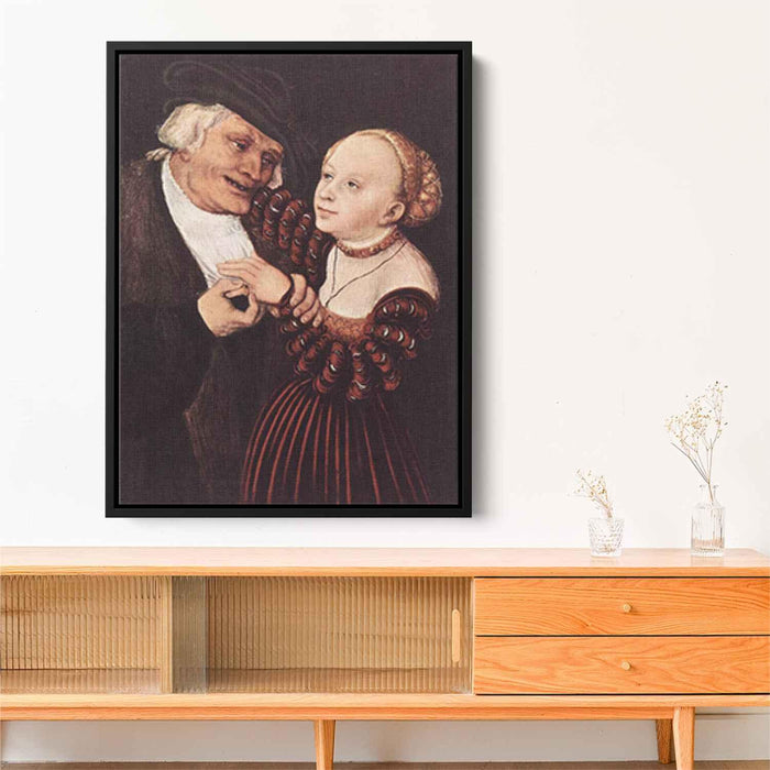 Old Man and Young Woman (1540) by Lucas Cranach the Elder - Canvas Artwork