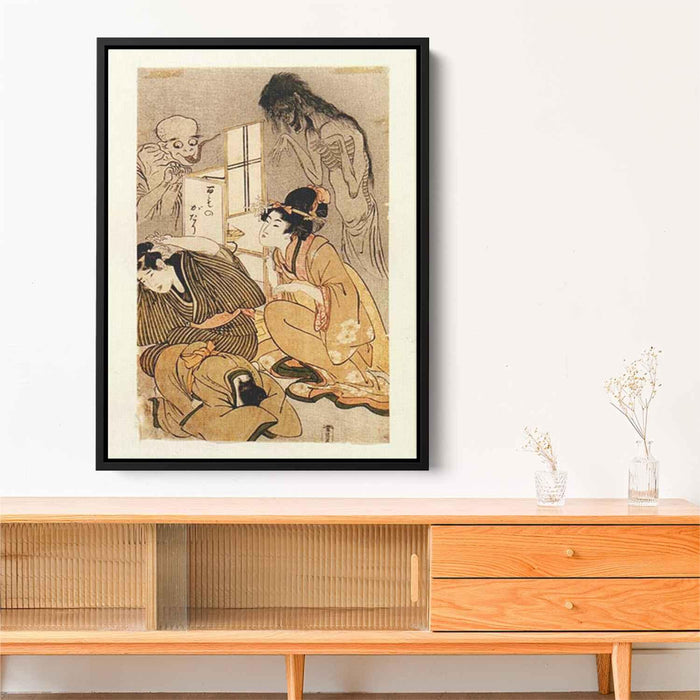 One Hundred Stories of Demons and Spirits by Kitagawa Utamaro - Canvas Artwork