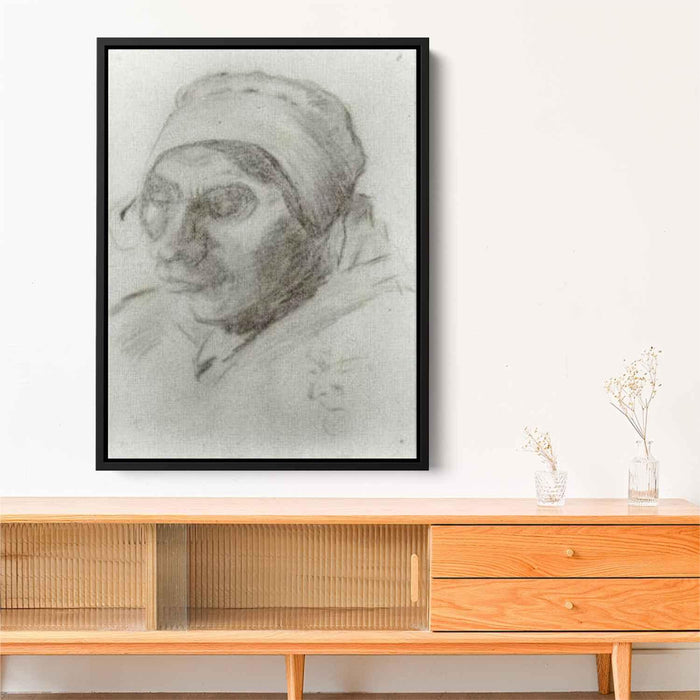 Peasant Woman, Head by Vincent van Gogh - Canvas Artwork