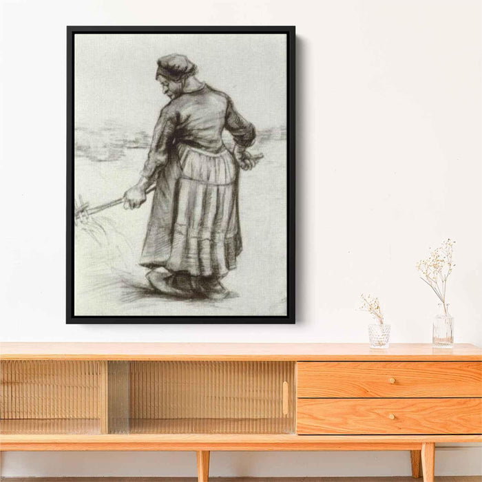 Peasant Woman, Pitching Wheat or Hay by Vincent van Gogh - Canvas Artwork