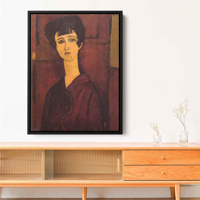 Portrait of a girl (Victoria) (1917) by Amedeo Modigliani - Canvas Artwork