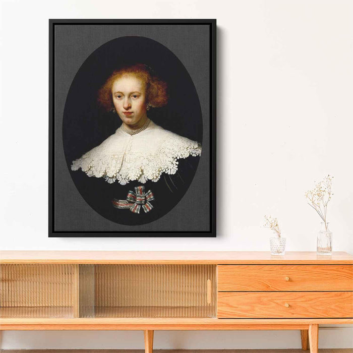 Portrait of a Young Woman (1633) by Rembrandt - Canvas Artwork