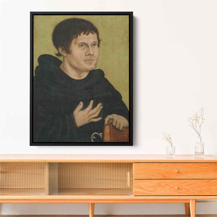 Portrait of Martin Luther as an Augustinian Monk (1523) by Lucas Cranach the Elder - Canvas Artwork