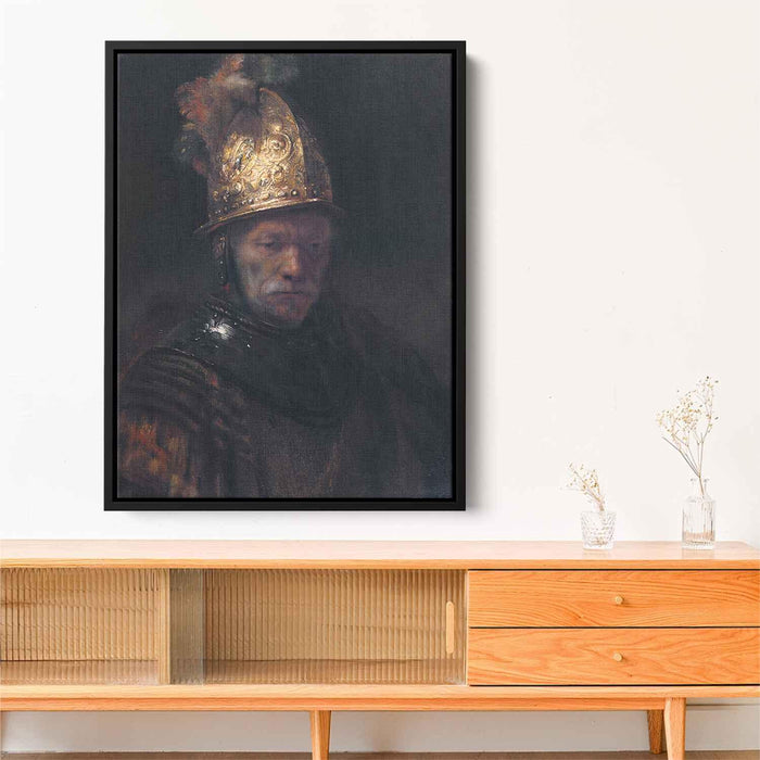 Man in a Golden Helmet (1650) by Rembrandt - Canvas Artwork