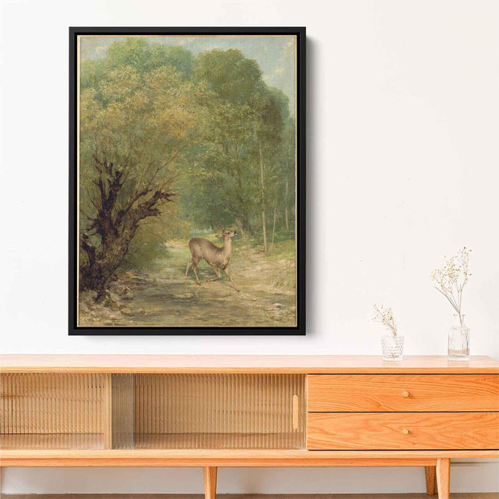 The Hunted Deer, Spring by Gustave Courbet - Canvas Artwork