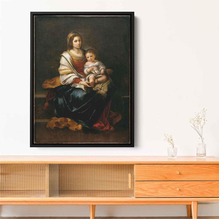 The Madonna of the Rosary by Bartolome Esteban Murillo - Canvas Artwork