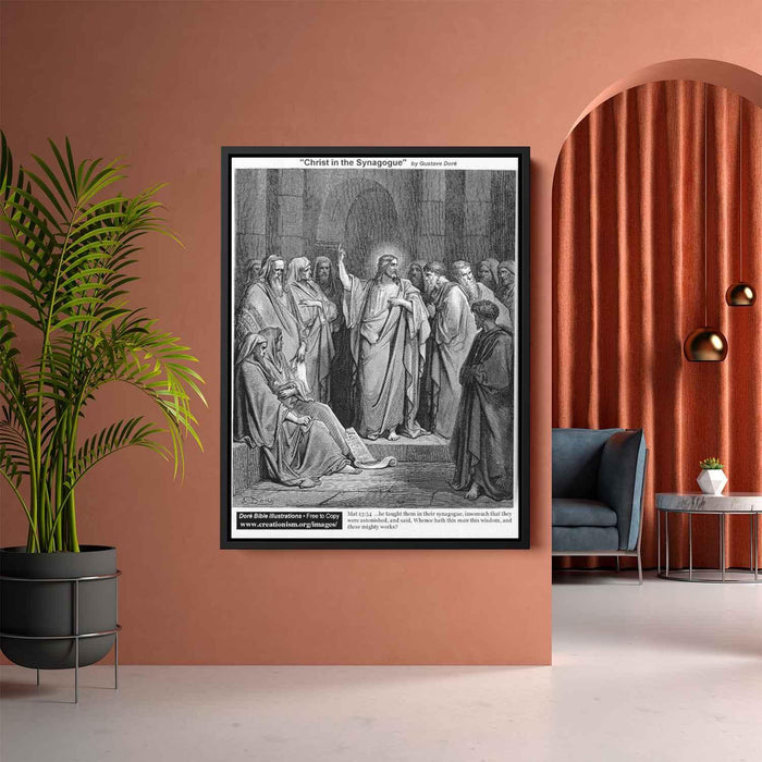 ChristIn The Synagogue by Gustave Dore - Canvas Artwork