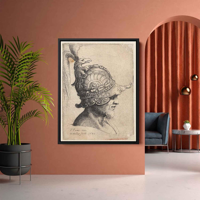 Helmet with eagle by Parmigianino - Canvas Artwork