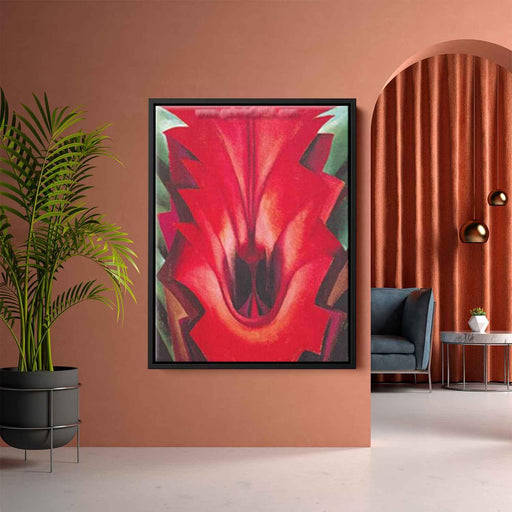 Inside Red Canna (1919) by Georgia O'Keeffe - Canvas Artwork