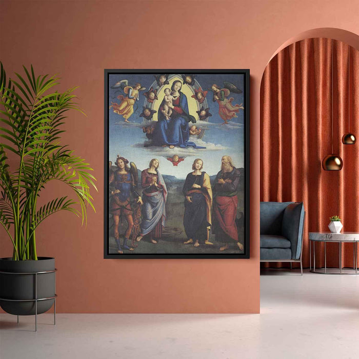 Madonna in Glory with the Child and Saints (1496) by Pietro Perugino - Canvas Artwork