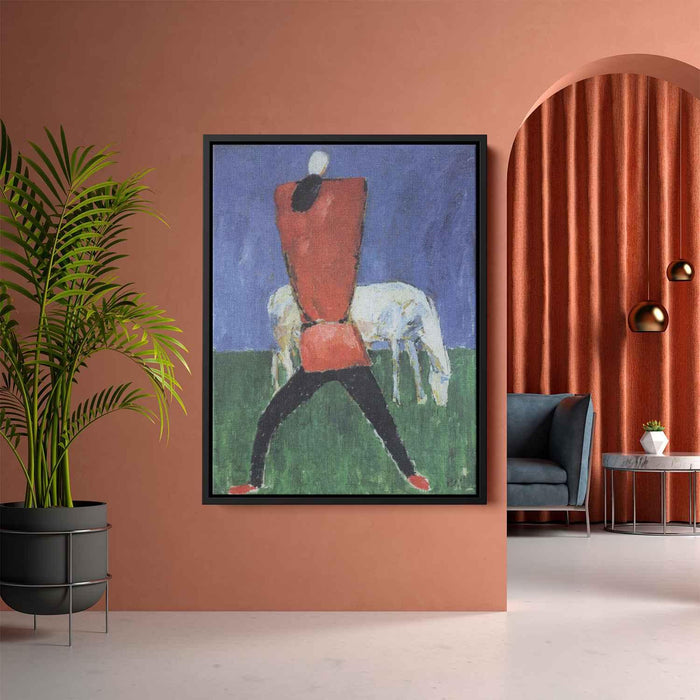 Man with horse (1932) by Kazimir Malevich - Canvas Artwork