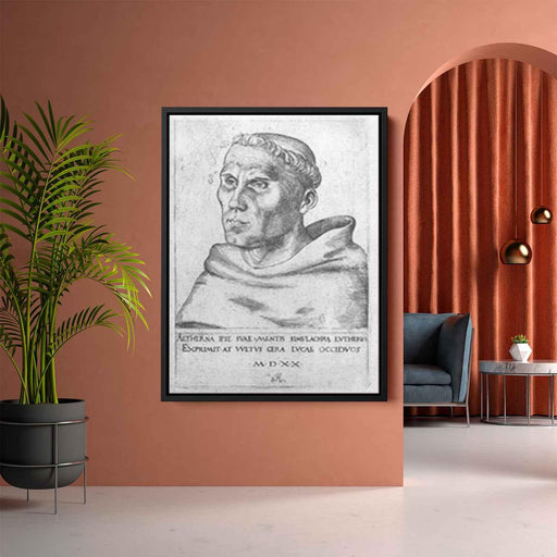 Martin Luther as a Monk (1520) by Lucas Cranach the Elder - Canvas Artwork